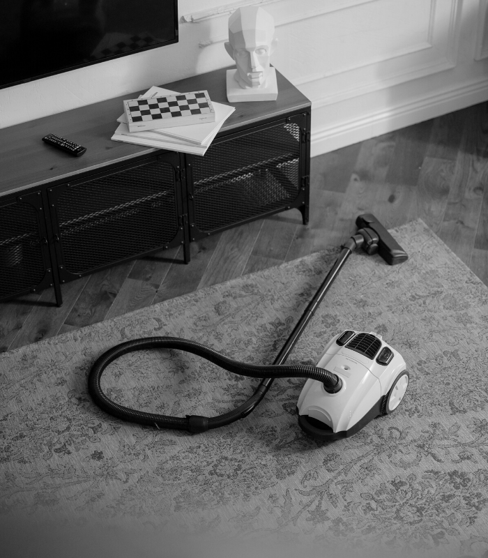 vacuum on carpet